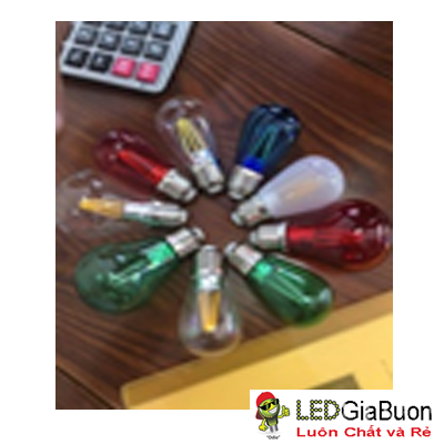 Bóng edison thủy tinh màu 4W