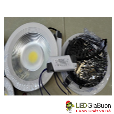 Đèn COB mặt kính mờ đế đen, đầu cố định