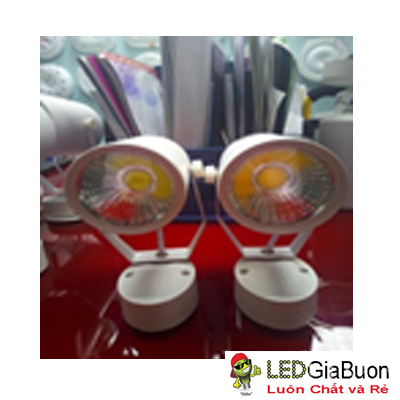 Đèn led rọi ngồi thân trắng có kính