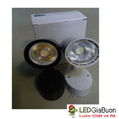 Đèn led rọi ngồi thân trắng thấu kính